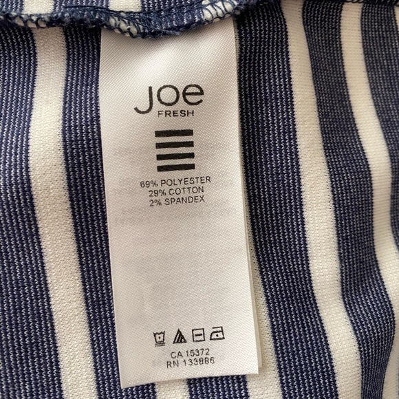 JOE Fresh Striped Shirt Dress Navy and White M - Picture 7 of 10